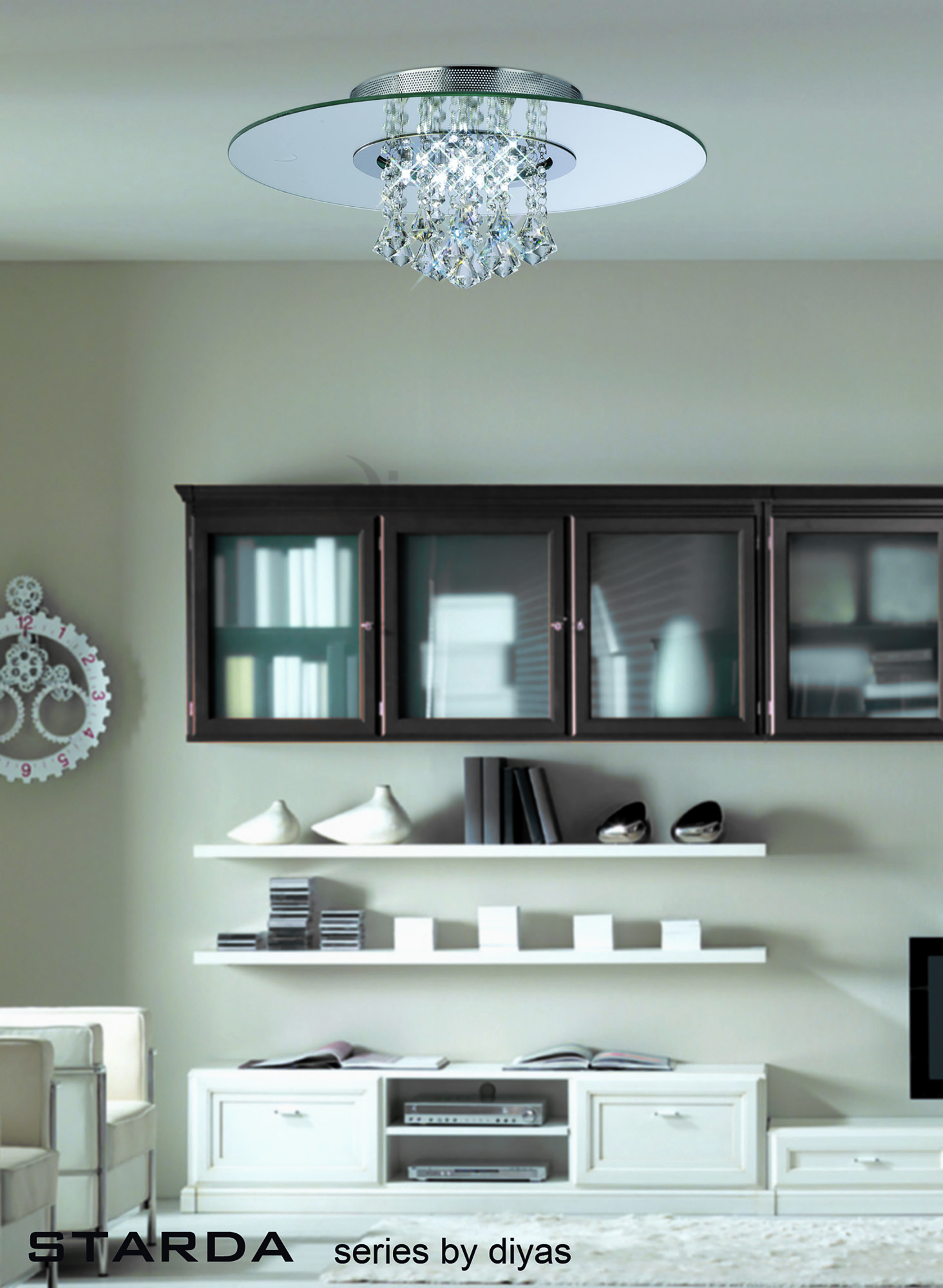 Starda Crystal Ceiling Lights Diyas Flush Crystal Fittings Starda Crystal Ceiling Lights Diyas Flush Crystal Fittings